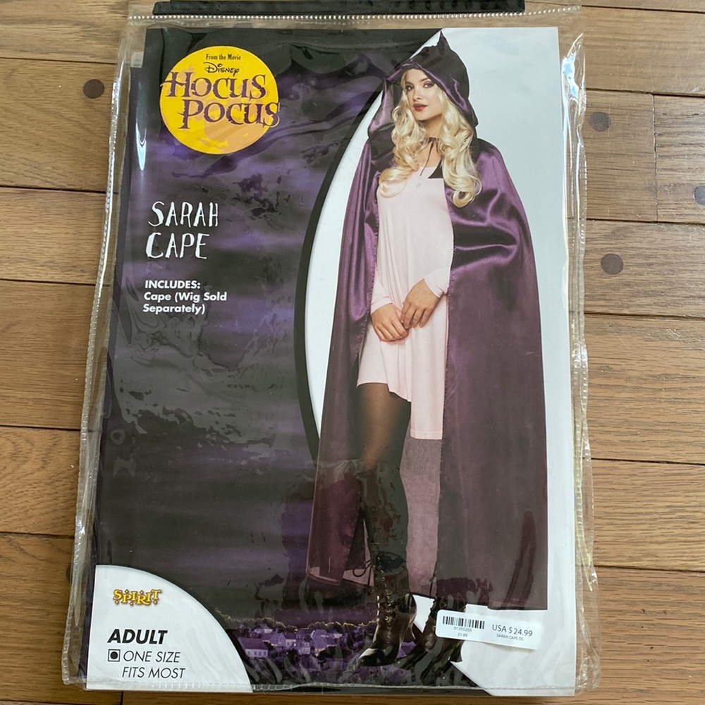 Spirit Halloween Disney Hocus Pocus Sarah Sanderson Cape - One Size